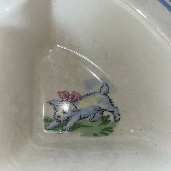 Bartsh Vintage 3 Section Baby Warming Dish Lamb Puppy Duck Chrome Plated - Picture 7 of 9